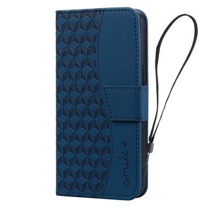 For Samsung Galaxy S22 Ultra 5G Diamond Buckle Leather Phone Case with Lanyard(Royal Blue) - Galaxy S22 Ultra 5G Cases by buy2fix | Online Shopping UK | buy2fix