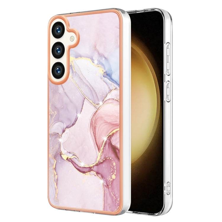 For Samsung Galaxy S24+ 5G Electroplating Marble Dual-side IMD Phone Case(Rose Gold 005) - Galaxy S24+ 5G Cases by buy2fix | Online Shopping UK | buy2fix