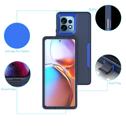 For Motorola Moto G Stylus 5G 2024 2 in 1 Magnetic PC + TPU Phone Case(Royal Blue+Dark Blue) - Motorola Cases by buy2fix | Online Shopping UK | buy2fix