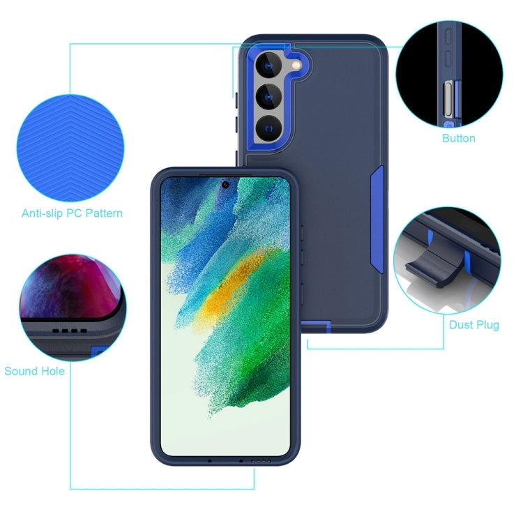 For Samsung Galaxy S25 / S24 5G Magnetic 2 in 1 PC Hybrid TPU Phone Case(Blue+Blue Green) - Galaxy S24 5G Cases by buy2fix | Online Shopping UK | buy2fix