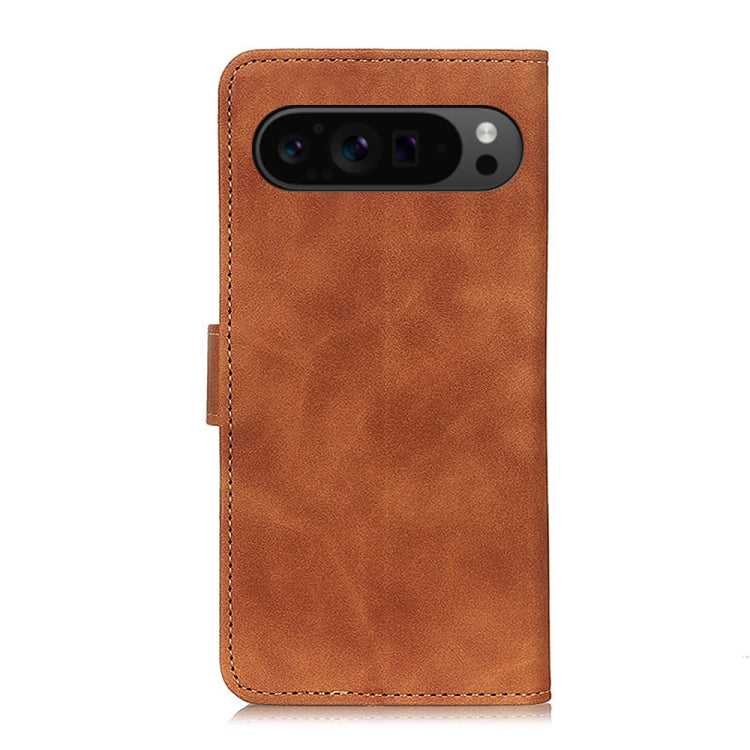 For Google Pixel 9 Pro KHAZNEH Retro Texture Flip Leather Phone Case(Brown) - Google Cases by buy2fix | Online Shopping UK | buy2fix