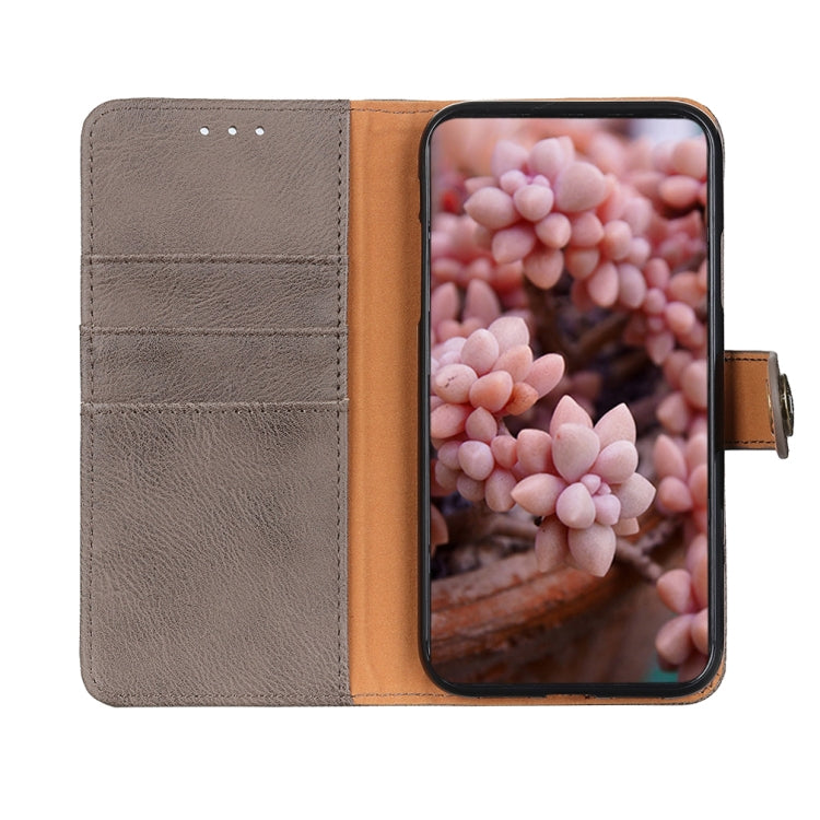 For Google Pixel 9 KHAZNEH Cowhide Texture Horizontal Flip Leather Phone Case(Khaki) - Google Cases by buy2fix | Online Shopping UK | buy2fix