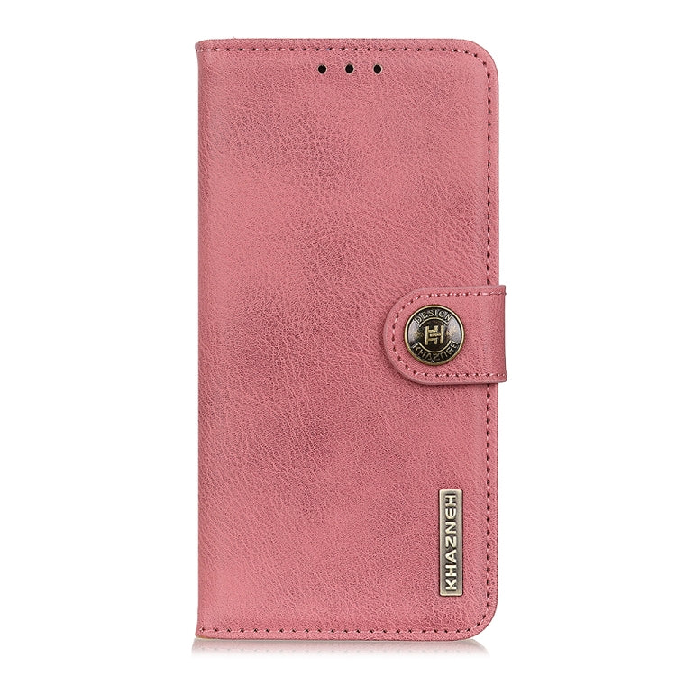 For Google Pixel 9 KHAZNEH Cowhide Texture Horizontal Flip Leather Phone Case(Pink) - Google Cases by buy2fix | Online Shopping UK | buy2fix