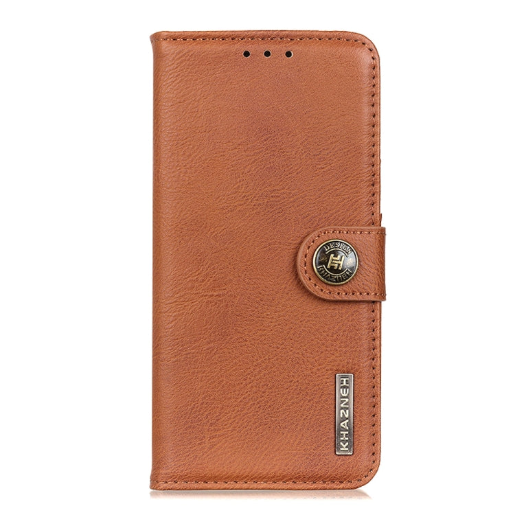 For Google Pixel 9 Pro KHAZNEH Cowhide Texture Horizontal Flip Leather Phone Case(Brown) - Google Cases by buy2fix | Online Shopping UK | buy2fix