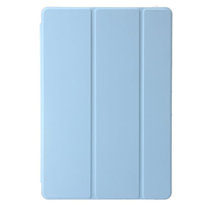 For Samsung Galaxy Tab S9 3-Fold Clear Acrylic Leather Tablet Case(Ice Blue) - Galaxy Tab S9 Cases by buy2fix | Online Shopping UK | buy2fix