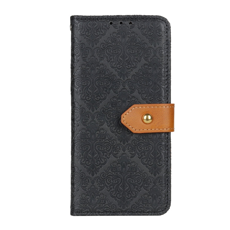 For Google Pixel 9 Pro European Floral Embossed Leather Phone Case(Black) - Google Cases by buy2fix | Online Shopping UK | buy2fix