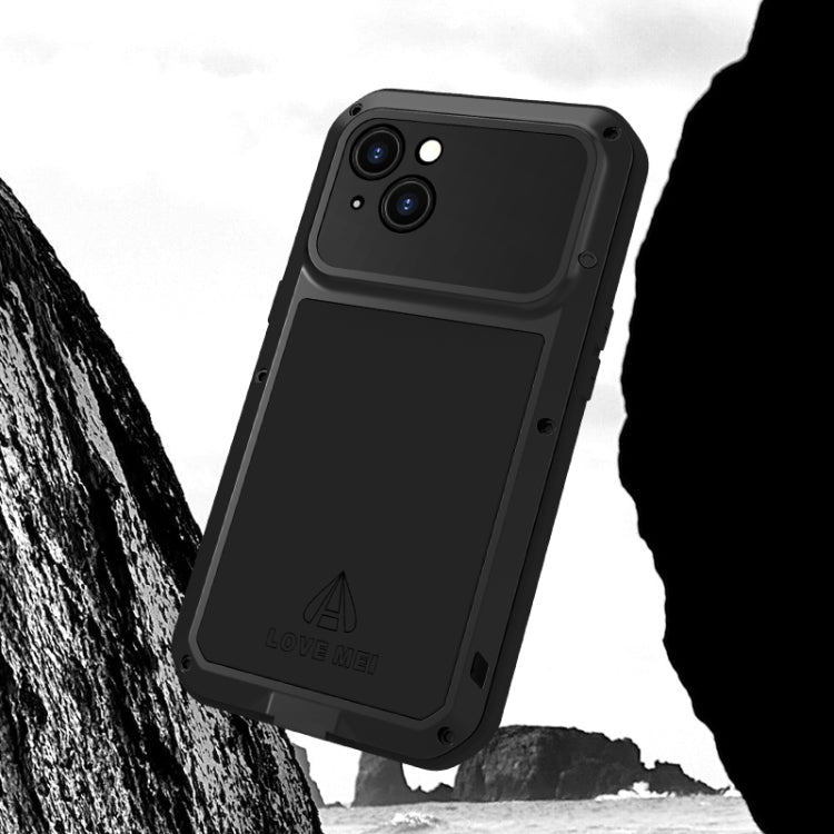 For iPhone 15 LOVE MEI Metal Shockproof Life Waterproof Dustproof Phone Case(Silver) - iPhone 15 Cases by LOVE MEI | Online Shopping UK | buy2fix