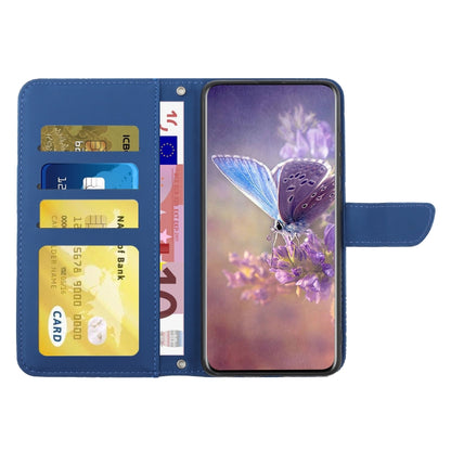 For Google Pixel 9 Pro Skin Feel Butterfly Embossed Flip Leather Phone Case(Blue) - Google Cases by buy2fix | Online Shopping UK | buy2fix