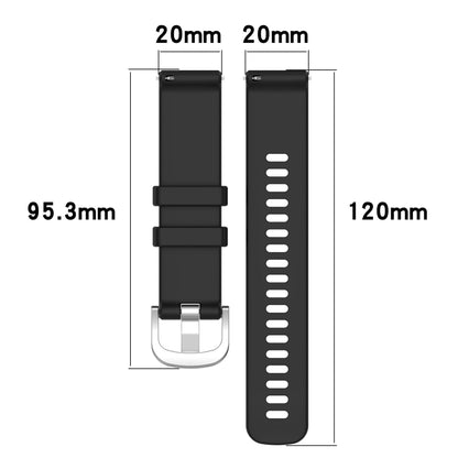 For Garmin vivoactive 5 / Active 5 20mm Silicone Watch Band(Black) - Watch Bands by buy2fix | Online Shopping UK | buy2fix