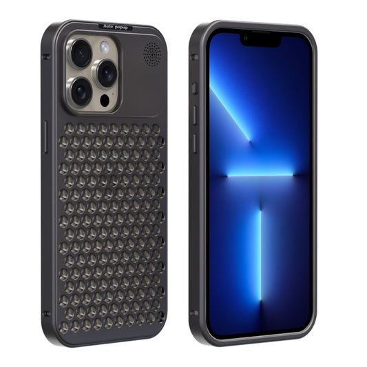 For iPhone 13 Pro Max R-JUST RJ58 Aromatherapy Metal Cooling Phone Case(Grey) - iPhone 13 Pro Max Cases by R-JUST | Online Shopping UK | buy2fix