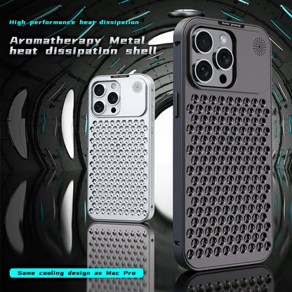 For iPhone 14 Pro Max R-JUST RJ58 Aromatherapy Metal Cooling Phone Case(Black) - iPhone 14 Pro Max Cases by R-JUST | Online Shopping UK | buy2fix