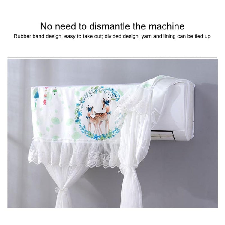 Do Not Take Dust-proof And Anti Direct Blowing Simple Wind Hanging Machine Air Conditioner Moon Cover, Size:Width 92 × Thickness 20 × Height 90cm(Garland Deer) - Dust Covers by buy2fix | Online Shopping UK | buy2fix