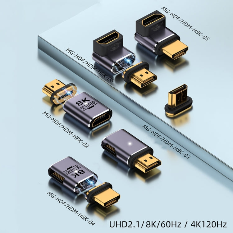 8K 60Hz HDTV to HDTV Magnetic Adapter, 3D Curved Female Vertical Front Side - Adapter by buy2fix | Online Shopping UK | buy2fix