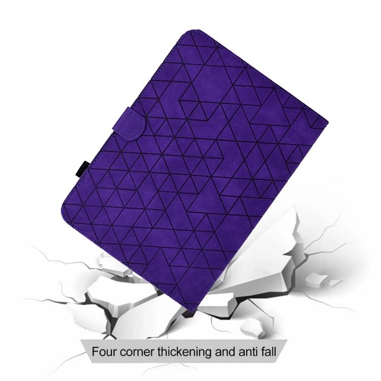 For iPad Pro 11 2024 Rhombus TPU Smart Leather Tablet Case(Purple) - iPad Pro 11 2024 Cases by buy2fix | Online Shopping UK | buy2fix