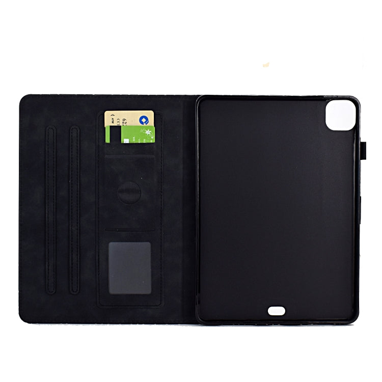 For iPad Pro 11 2024 Rhombus TPU Smart Leather Tablet Case(Black) - iPad Pro 11 2024 Cases by buy2fix | Online Shopping UK | buy2fix