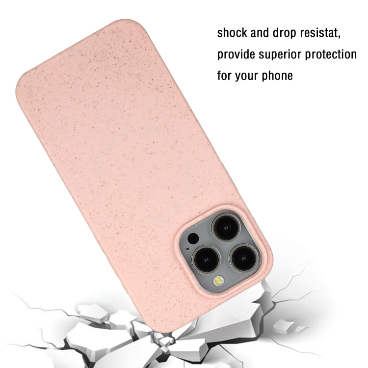 For iPhone 13 Pro Max Wheat MagSafe Magnetic Straw Material + TPU Phone Case(Pink) - iPhone 13 Pro Max Cases by buy2fix | Online Shopping UK | buy2fix