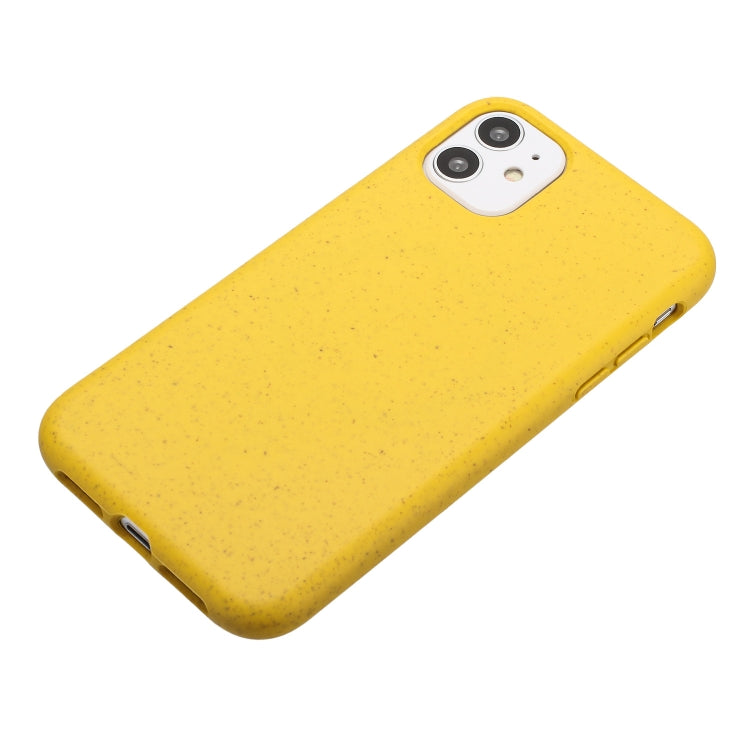 For iPhone 12 Wheat MagSafe Magnetic Straw Material + TPU Phone Case(Yellow) - iPhone 12 / 12 Pro Cases by buy2fix | Online Shopping UK | buy2fix