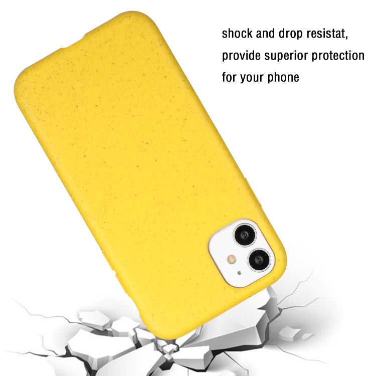 For iPhone 12 Wheat MagSafe Magnetic Straw Material + TPU Phone Case(Yellow) - iPhone 12 / 12 Pro Cases by buy2fix | Online Shopping UK | buy2fix