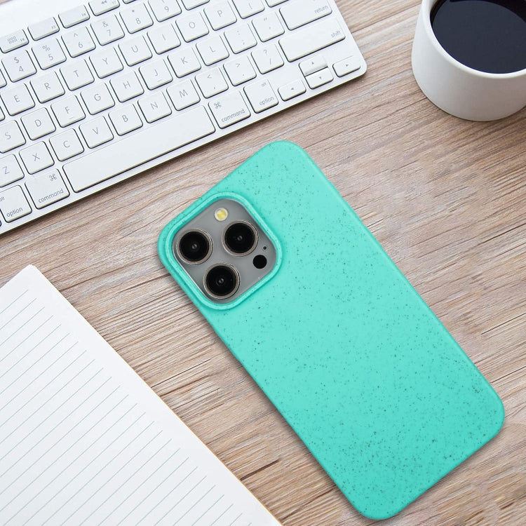 For iPhone 12 Pro Max Wheat MagSafe Magnetic Straw Material + TPU Phone Case(Green) - iPhone 12 Pro Max Cases by buy2fix | Online Shopping UK | buy2fix