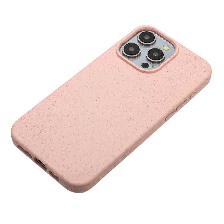 For iPhone 12 Pro Max Wheat MagSafe Magnetic Straw Material + TPU Phone Case(Pink) - iPhone 12 Pro Max Cases by buy2fix | Online Shopping UK | buy2fix