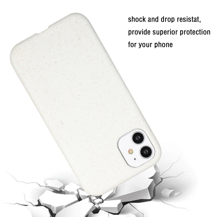 For iPhone 11 Wheat MagSafe Magnetic Straw Material + TPU Phone Case(White) - iPhone 11 Cases by buy2fix | Online Shopping UK | buy2fix