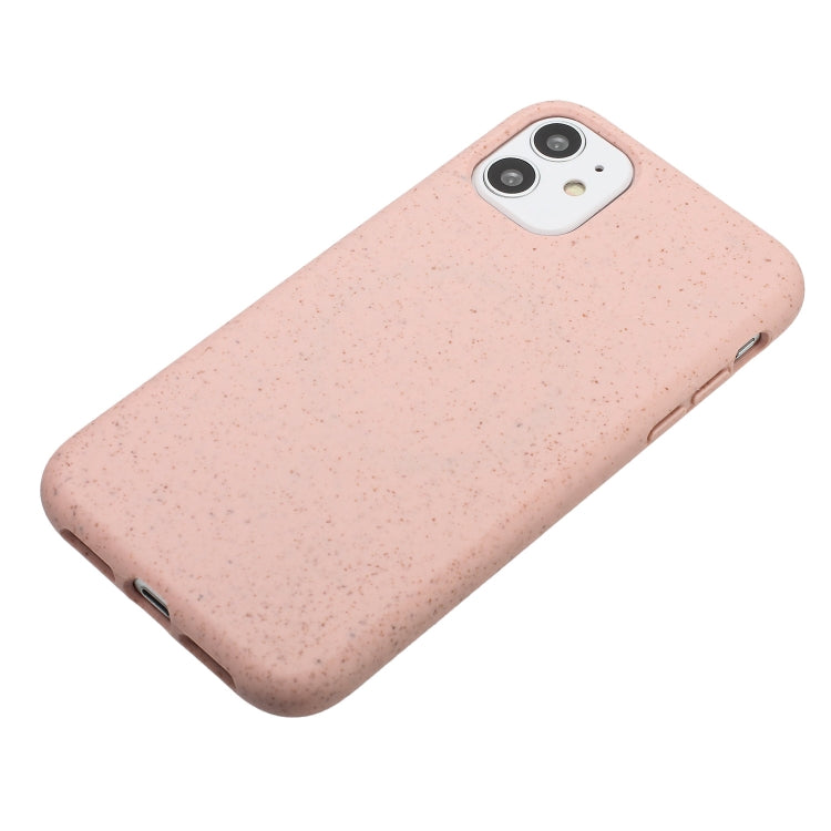 For iPhone 11 Wheat MagSafe Magnetic Straw Material + TPU Phone Case(Pink) - iPhone 11 Cases by buy2fix | Online Shopping UK | buy2fix