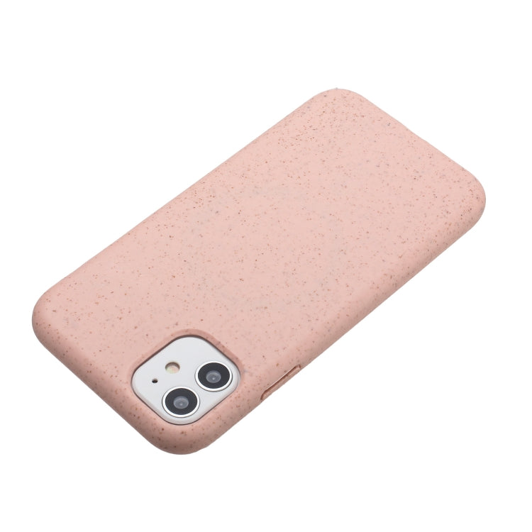 For iPhone 11 Wheat MagSafe Magnetic Straw Material + TPU Phone Case(Pink) - iPhone 11 Cases by buy2fix | Online Shopping UK | buy2fix