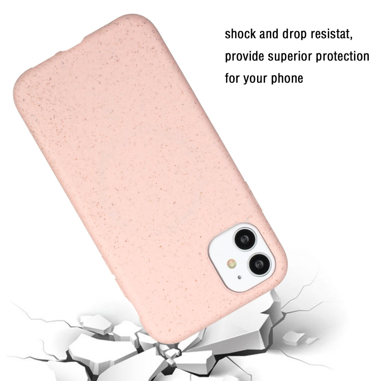 For iPhone 11 Wheat MagSafe Magnetic Straw Material + TPU Phone Case(Pink) - iPhone 11 Cases by buy2fix | Online Shopping UK | buy2fix