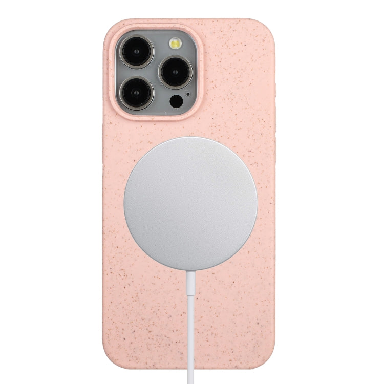 For iPhone 11 Pro Wheat MagSafe Magnetic Straw Material + TPU Phone Case(Pink) - iPhone 11 Pro Cases by buy2fix | Online Shopping UK | buy2fix