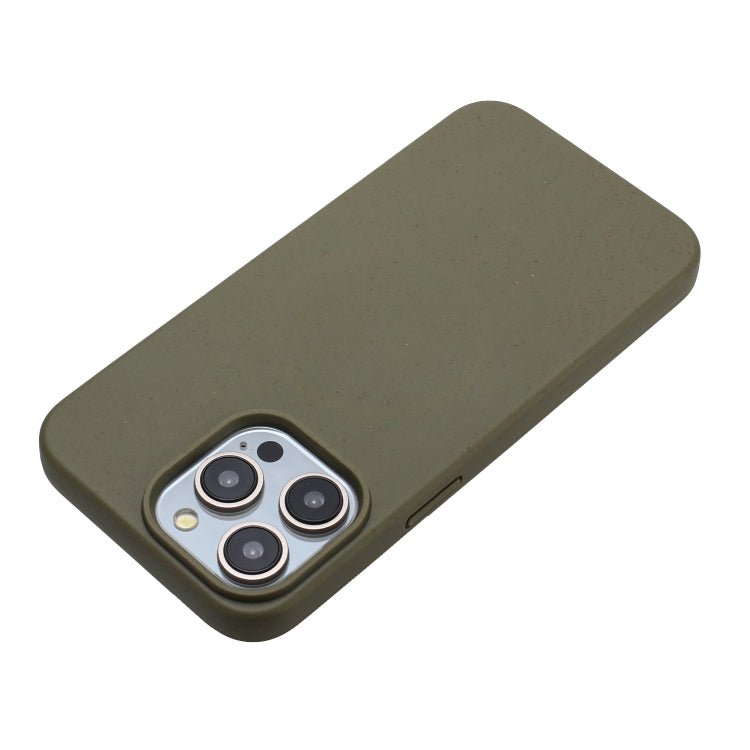 For iPhone 11 Pro Wheat MagSafe Magnetic Straw Material + TPU Phone Case(Army Green) - iPhone 11 Pro Cases by buy2fix | Online Shopping UK | buy2fix