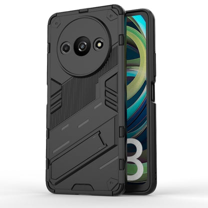 For Xiaomi Redmi A3 4G Global Punk Armor 2 in 1 PC + TPU Phone Case with Holder(Black) - Xiaomi Cases by buy2fix | Online Shopping UK | buy2fix