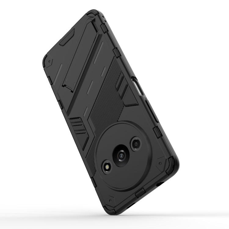 For Xiaomi Redmi A3 4G Global Punk Armor 2 in 1 PC + TPU Phone Case with Holder(Black) - Xiaomi Cases by buy2fix | Online Shopping UK | buy2fix