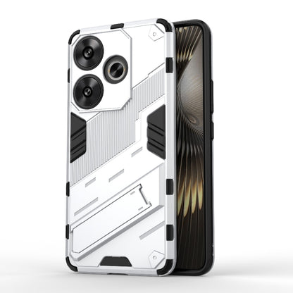 For Xiaomi Redmi Turbo 3 5G Punk Armor 2 in 1 PC + TPU Phone Case with Holder(White) - Xiaomi Cases by buy2fix | Online Shopping UK | buy2fix