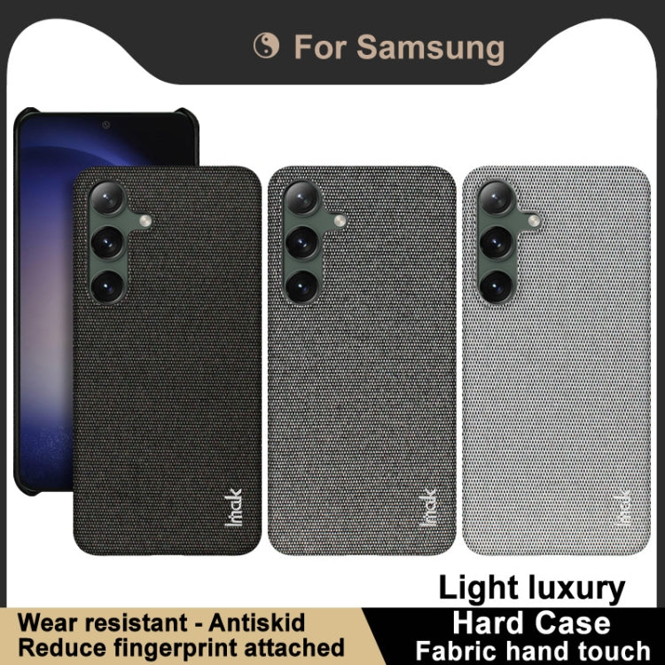 For Samsung Galaxy S24+ 5G imak Ruiyi Series Cloth Texture PU + PC Phone Case(Black) - Galaxy S24+ 5G Cases by imak | Online Shopping UK | buy2fix