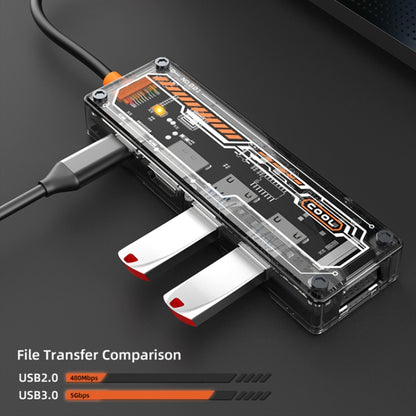 SW6V 6 in 1 Type-C to USB + HDMI + VGA + Audio 3.5 HUB Docking Station(Grey) - USB HUB by buy2fix | Online Shopping UK | buy2fix