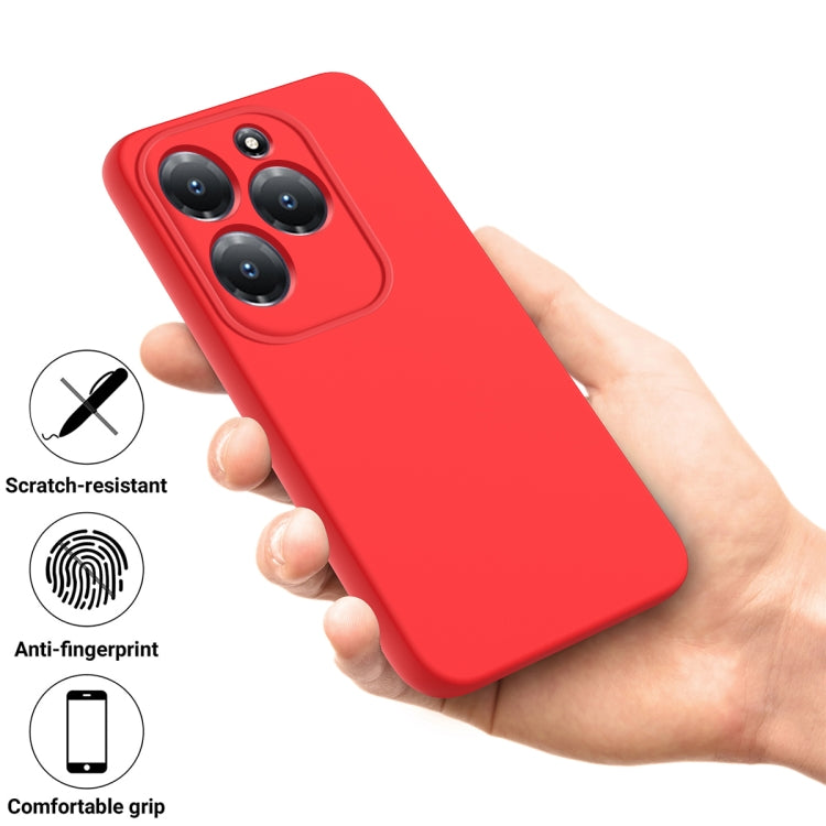 For Infinix Hot 40/Hot 40 Pro Solid Color Liquid Silicone Dropproof Full Coverage Protective Case(Red) - Infinix Cases by buy2fix | Online Shopping UK | buy2fix