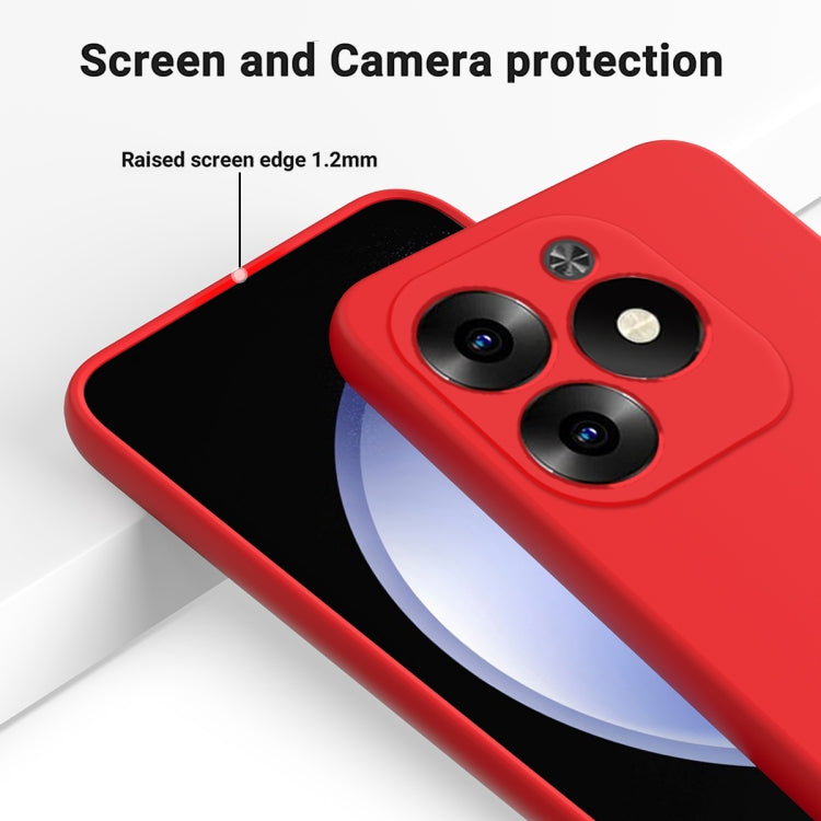 For Infinix Hot 40i Solid Color Liquid Silicone Dropproof Full Coverage Protective Case(Red) - Infinix Cases by buy2fix | Online Shopping UK | buy2fix