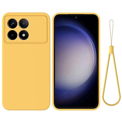 For Xiaomi Redmi K70/K70 Pro Solid Color Liquid Silicone Dropproof Full Coverage Phone Case(Yellow) - K70 Pro Cases by buy2fix | Online Shopping UK | buy2fix