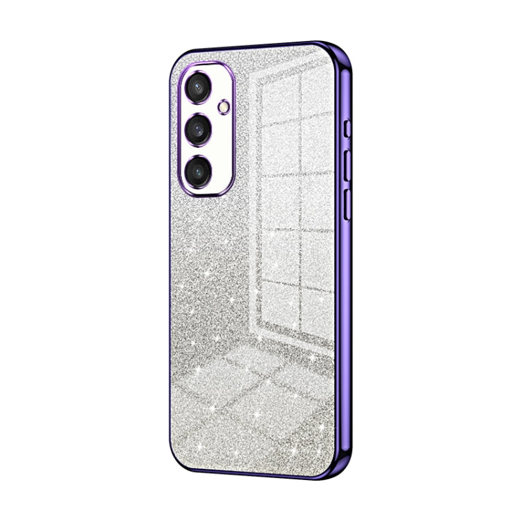 For Samsung Galaxy S24 5G Gradient Glitter Powder Electroplated Phone Case(Purple) - Galaxy S24 5G Cases by buy2fix | Online Shopping UK | buy2fix