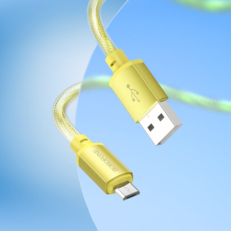 hoco BX95 Vivid 2.4A USB to Micro USB Silicone Charging Data Cable(Gold) - Micro USB Cable by hoco | Online Shopping UK | buy2fix