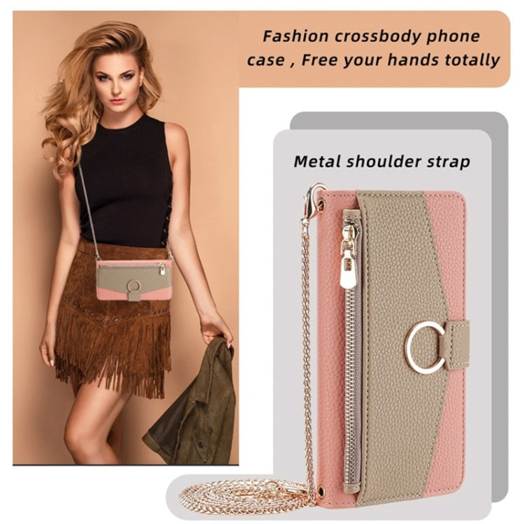 For Blackview A85 Crossbody Litchi Texture Leather Phone Case(Pink) - More Brand by buy2fix | Online Shopping UK | buy2fix