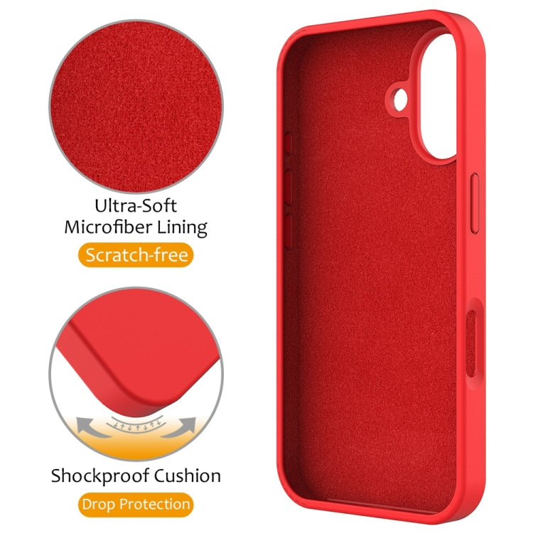 For iPhone 16 Plus Liquid Silicone MagSafe Magnetic Phone Case with Ring Holder(Red) - iPhone 16 Plus Cases by buy2fix | Online Shopping UK | buy2fix