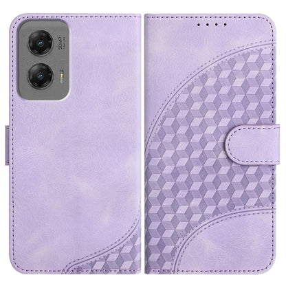 For Motorola Moto G Stylus 5G 2024 YX0060 Elephant Head Embossed Phone Leather Case with Lanyard(Light Purple) - Motorola Cases by buy2fix | Online Shopping UK | buy2fix