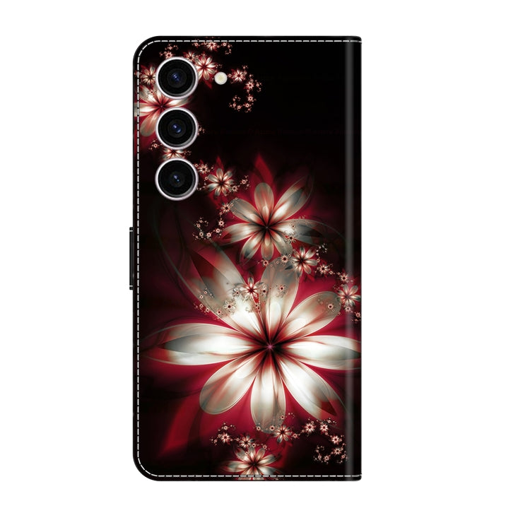 For Samsung Galaxy S24+ 5G Crystal 3D Shockproof Protective Leather Phone Case(Fantastic Flower) - Galaxy S24+ 5G Cases by buy2fix | Online Shopping UK | buy2fix