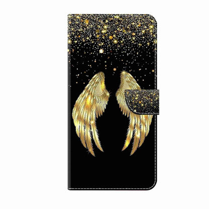 For Samsung Galaxy S24 Ultra 5G Crystal 3D Shockproof Protective Leather Phone Case(Golden Wings) - Galaxy S24 Ultra 5G Cases by buy2fix | Online Shopping UK | buy2fix