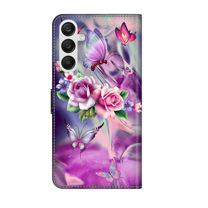 For Samsung Galaxy A25 5G Crystal 3D Shockproof Protective Leather Phone Case(Butterfly) - Galaxy Phone Cases by buy2fix | Online Shopping UK | buy2fix