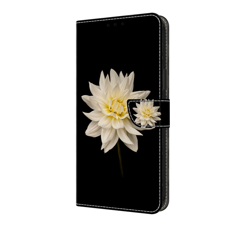 For Samsung Galaxy A35 5G Crystal 3D Shockproof Protective Leather Phone Case(White Flower) - Galaxy Phone Cases by buy2fix | Online Shopping UK | buy2fix