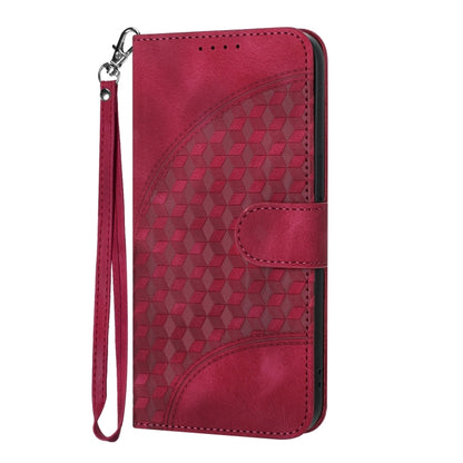 For Google Pixel 9 YX0060 Elephant Head Embossed Phone Leather Case with Lanyard(Rose Red) - Google Cases by buy2fix | Online Shopping UK | buy2fix