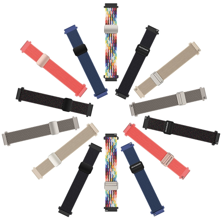 DUX DUCIS Mixture Pro Series Magnetic Buckle Nylon Braid Watch Band, Size:20mm(Midnight) - 20mm Bands by DUX DUCIS | Online Shopping UK | buy2fix