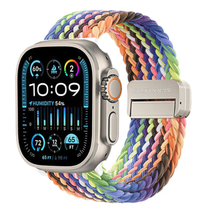 For Apple Watch Ultra 49mm DUX DUCIS Mixture Pro Series Magnetic Buckle Nylon Braid Watch Band(New Rainbow) - Watch Bands by DUX DUCIS | Online Shopping UK | buy2fix